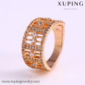 12245 Xuping Fashion Wholesale 18k chapado en oro con gran anillo de joyas, anillo de oro 18k joyería de mujer